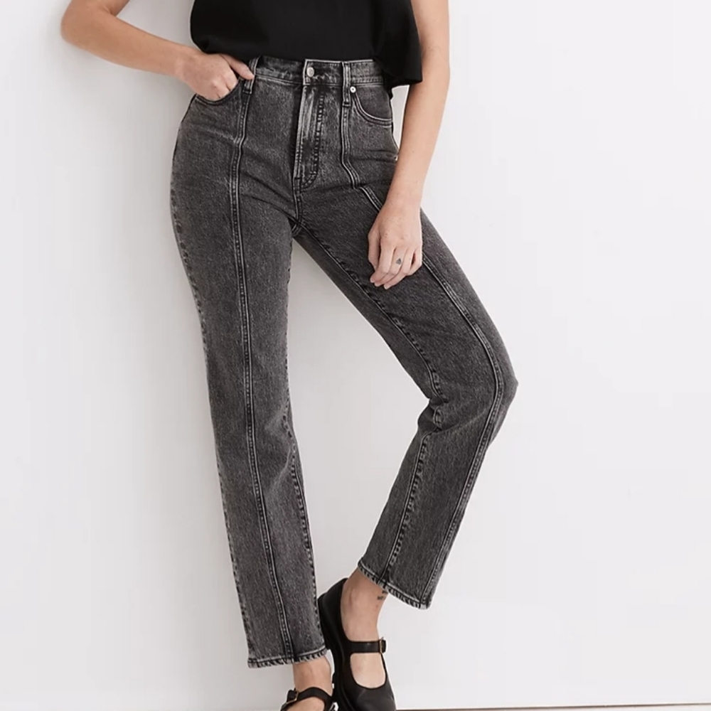 The Perfect Vintage Straight Jean in Meaford Wash: Seamed Edition